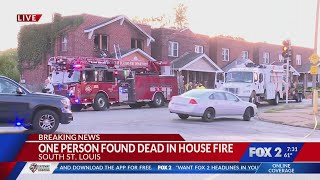Man killed in house fire in south St. Louis