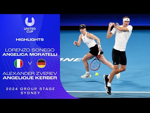 Sonego/Moratelli v Zverev/Kerber Highlights | United Cup 2024 Group D