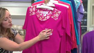 Carole Hochman Petite Sunset Blossoms Ultra Jersey 3-piece PJ set with Amy Stran screenshot 5