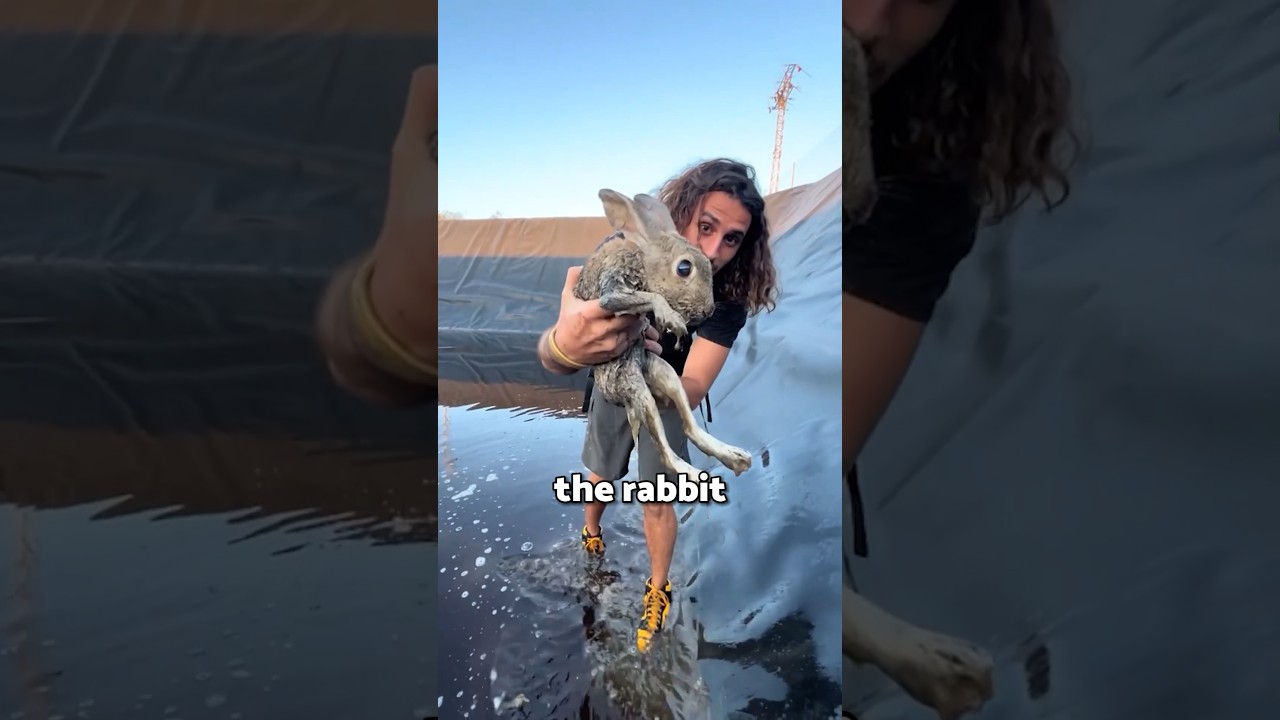 This man saved a trapped rabbit 👏 