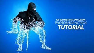 ICE with Snow Explosion Photoshop Action Tutorial