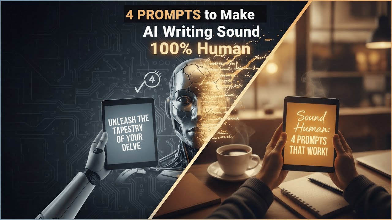 4 PROMPTS to Make AI Writing Sound 100% Human - YouTube