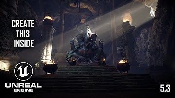 Unreal Engine 5 Beginner Tutorial | UE5 Starter Course 2023 | Temple Cave | 3D Environment Creation
