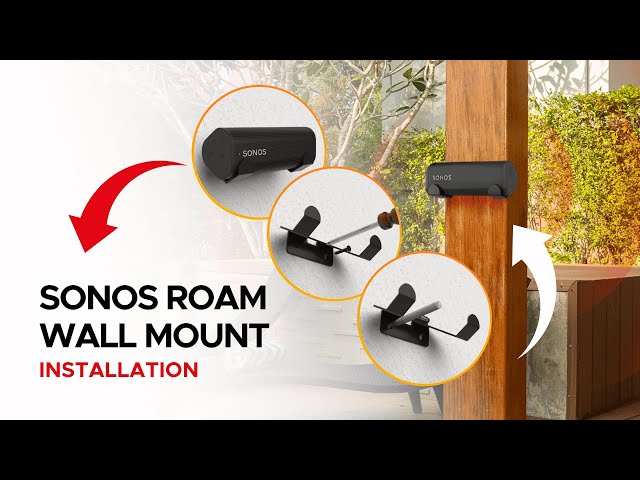 EMAQUIN Wandhalterung Paar(2 Stück) Für Sonos Roam 2/Sonos Roam/Roam SL Lautsprecher(Kompatibel Mit Sonos Roam 2/Roam/Roam SL,Wandhalterung-Paar,Schwarz