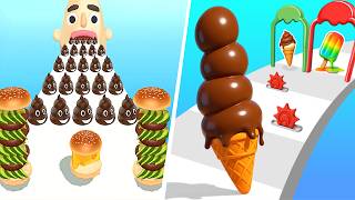 Sandwich Runner 🆚 Stacky Ice Cream Runner🌻🧿🌺🌈Max Levels Walkthrough Android IOS Update Gameplay 4959