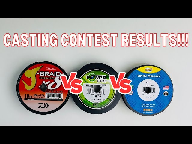 PowerPro vs. J-Braid vs. Fins [NEW Casting Contest Results!] 