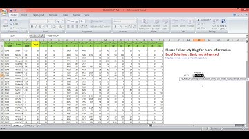 Microsoft Excel Vlookup and Match Function to find Row wise and Column wise data - Part 4