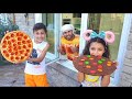 يلعب الأطفال مطعم بيتزا درايف من خلال مطعم | pizza drive |Heidi و Zidane