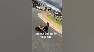 Xmaxx 8s can it pull a 5 year old ? #xmaxx #traxxas