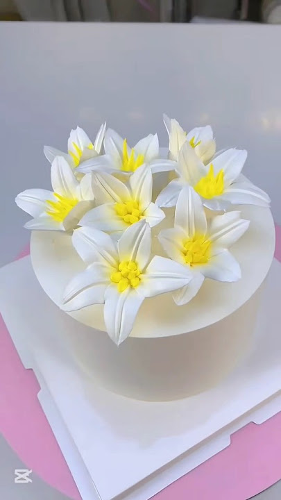 flower theme cake decoration 🍰🧁