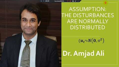 OLS Assumption: Error Terms are Normally Distributed (U𝒕∿𝑵(𝟎,σ^𝟐 )