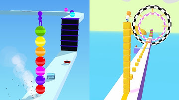 Stack Rider Vs Cube Surfer 🥰🟡🟢 All Levels Gameplay Walkthrough Android, iOS NEW UPDATE!!!