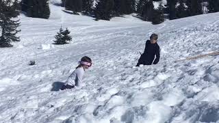 Полина и Майкл в горах на лыжах (24.02.2020)