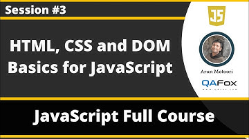 HTML, CSS and DOM basics for JavaScript (JavaScript for Beginners - Part 3)