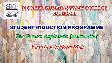 Student Induction Programme | 2021-2022 | Day 2 | 17/09/2021