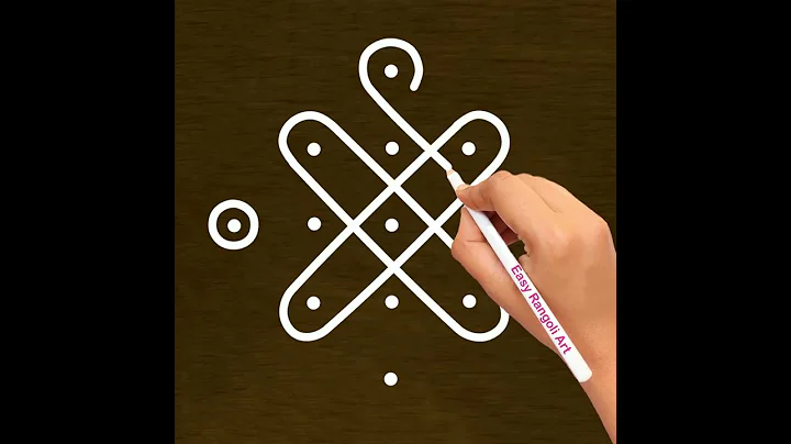 Latest unique rangoli 5X1 dots | easy rangoli designs | daily rangoli designs | easy rangoli art