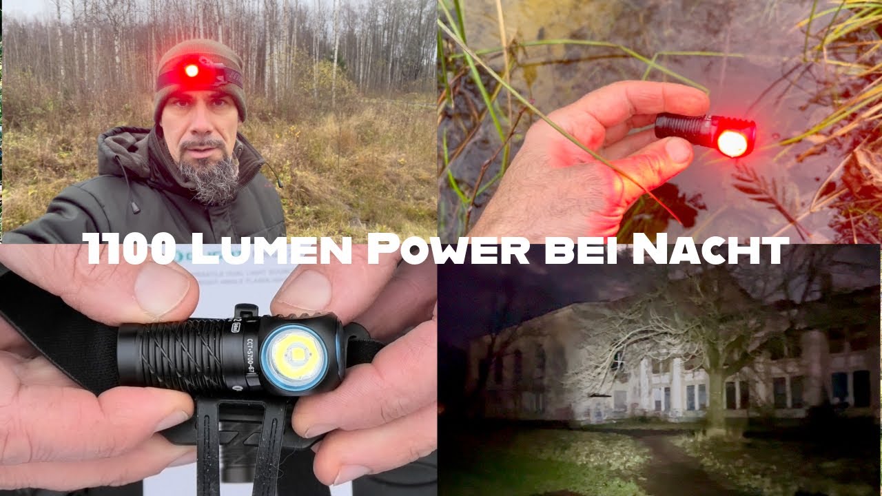 Olight Perun 2 Mini Stirnlampe 🌙 Unboxing & Test bei Nacht | 1100 Lumen
