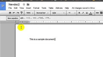 How to show equation toolbar in Google Docs