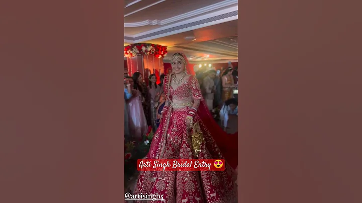 Arti Singh Bridal Entry | Arti Singh Wedding Video #shorts #youtubeshorts #bridalentry #bollywood