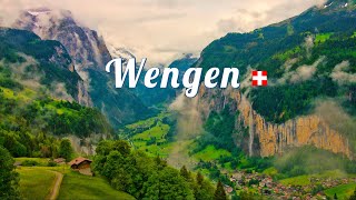 Wengen, Switzerland,  the Magical Alpine Village of Bernese Oberland - 4K Walking Tour