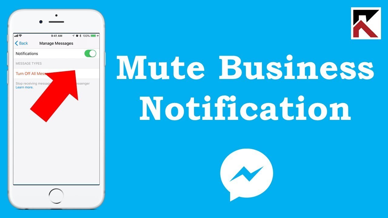 How To Mute Notifications With A Business Facebook Messenger - YouTube