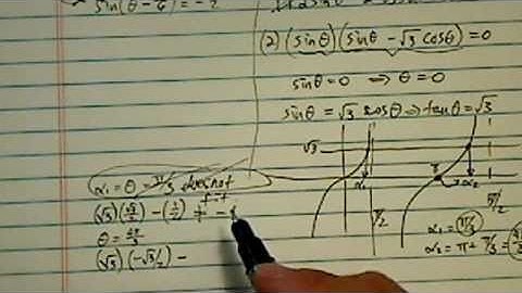 *Trig Equation:  √3 sinθ-cosθ = -1, θ on the interval between 0 and 2pi