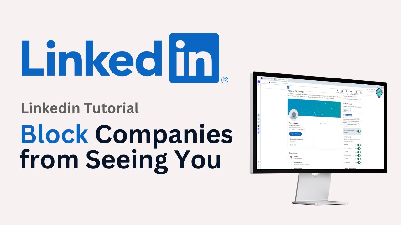 How to Block Companies from Seeing You on LinkedIn (2024) - YouTube