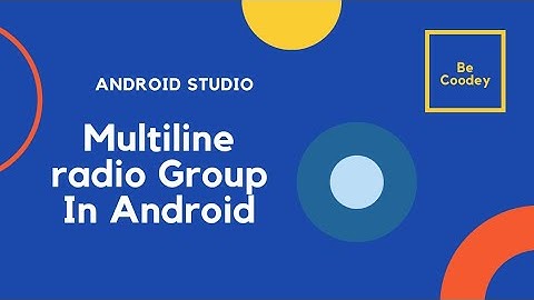 How to create multiple line radio group in android studio.