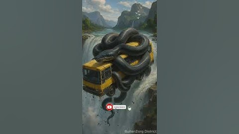 Nature Travel I Python wrapped around the bus with beautiful waterfalls #trending  #python