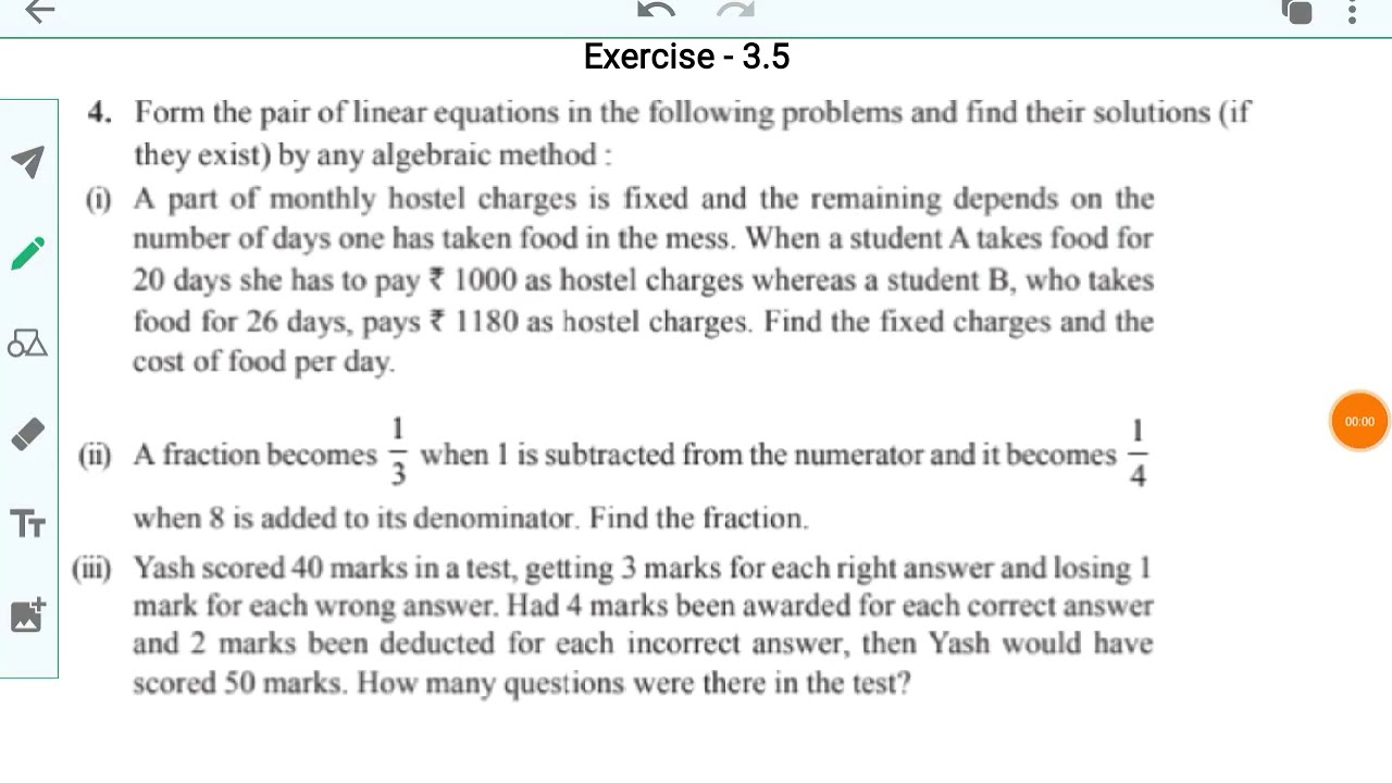 Class 10th Exercise 3.5 | Question 4 (iii) | NCERT Maths - YouTube