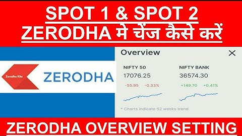 How to change overview in zerodha app🇮🇳How to change overview in zerodha kite mobile app🇮🇳 Zerodha