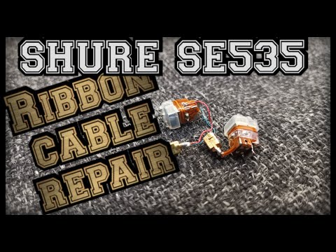 【ジャンク】SHURE SE535LTD-J 左側ピン折れ 両シェル修理痕有り Shure SE535 broken internal wires repair, patch your broken ribbon