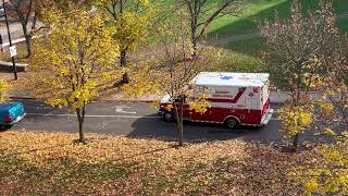 Akron Fire Dept. Ambulance Responding through Traffic