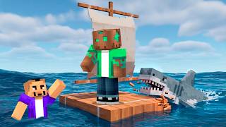 Atrapados en una BALSA en MEDIO DEL OCÉANO en Minecraft!