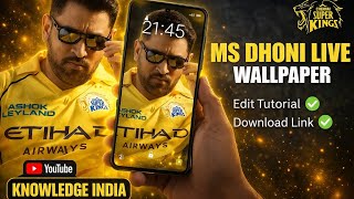 CSK Fan Live Wallpaper Edit Tutorial | Trending Ms Dhoni Live Wallpaper Kaise Lagaye | IPL 2026 screenshot 4