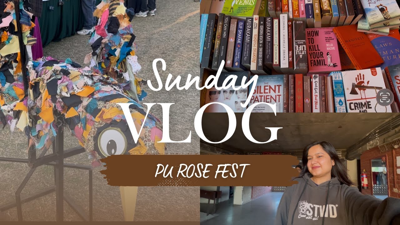Sunday Hostel vlog & Panjab University Rose Fest ✨