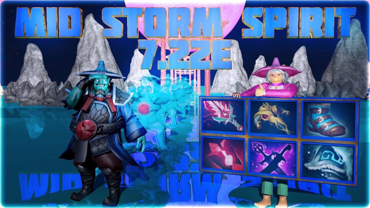 🐱‍👤 ОСНОВЫ ИГРЫ НА STORM SPIRIT в миде DOTA 2 7.22e 💮 КРАТКО И ПОНЯТНО - Prod MYAYMUR 🐱‍👤