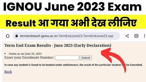 (Breaking News) IGNOU June 2023 Exam Result आ गया ।। ignou result update 2023