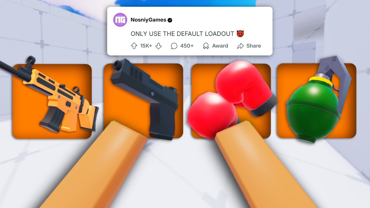 I ONLY used the DEFAULT LOADOUT in Roblox Rivals.. - YouTube
