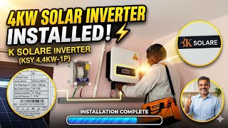 4KW Solar Inverter Installation Guide | K Solare On-Grid Inverter Full Unboxing & Setup ⚡