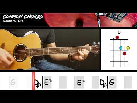 Wonderful Life - Black | GUITAR LESSON | Common Chords