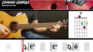 Wonderful Life - Black | GUITAR LESSON | Common Chords