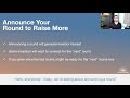Announce Your Round to Raise More