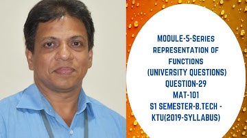 University Question-29(Series representation of functions| (MODULE 5)| MAT101|2019 SCHEME|BTECH KTUI