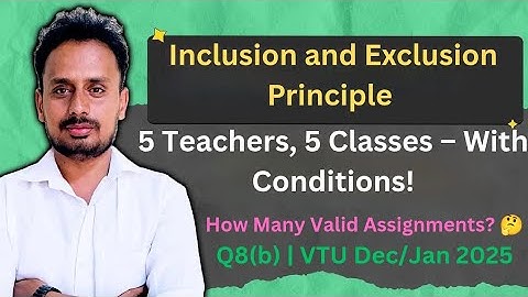 Inclusion-Exclusion Principle | VTU Q8(b) Dec/Jan 2024-25 | BCS405A Discrete Mathematics