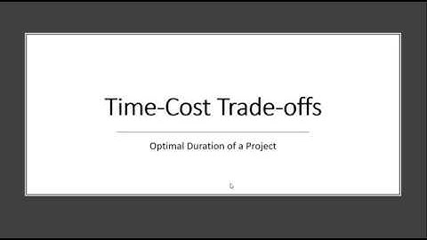 Time-Cost Trade -Offs: Optimal Project Duration