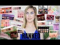 RANKING ALL THE PALETTES I'VE TRIED IN 2020   OVER 30 PALETTES!