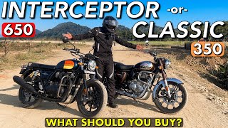 WHAT SHOULD YOU BUY? INTERCEPTOR IS A BIGGER CLASSIC UNTIL CLASSIC 650 LAUNCHES | WORTH THE MONEY