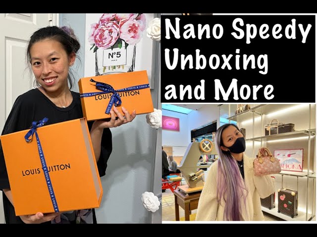 Louis Vuitton Nano Speedy Pink Denim, New in Box GA001
