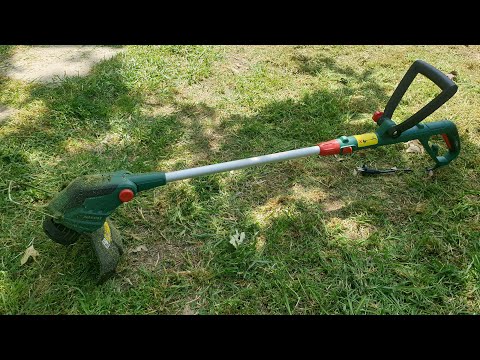 Parkside Electric Grass Trimmer PRT 550 A3 Unboxing Testing - YouTube